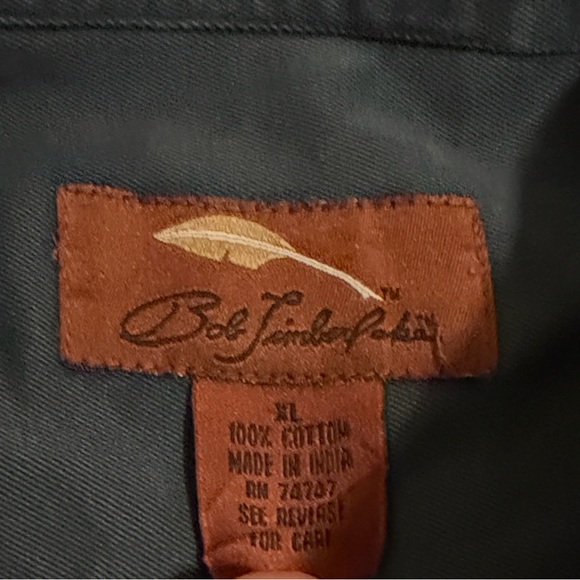 Men's Button-Down Shirt in Deep Green Bob Timberlake 100% Cotton XL - Picture 2 of 7